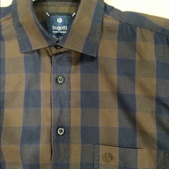 Men’s Bugatti check button down - Picture 3 of 3